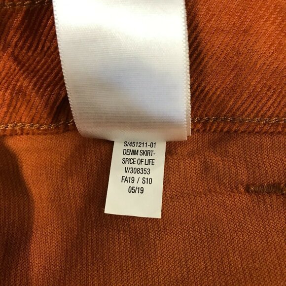 Old Navy Women's Burnt Orange Flat Front Slash Pockets Casual Mini Skirt Size 6 - Picture 6 of 8